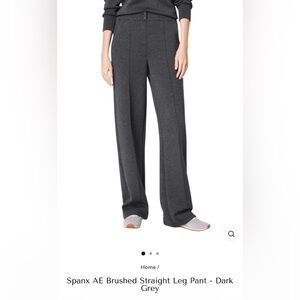 SPANX Brushed Straight Leg Pants in Dark Gray